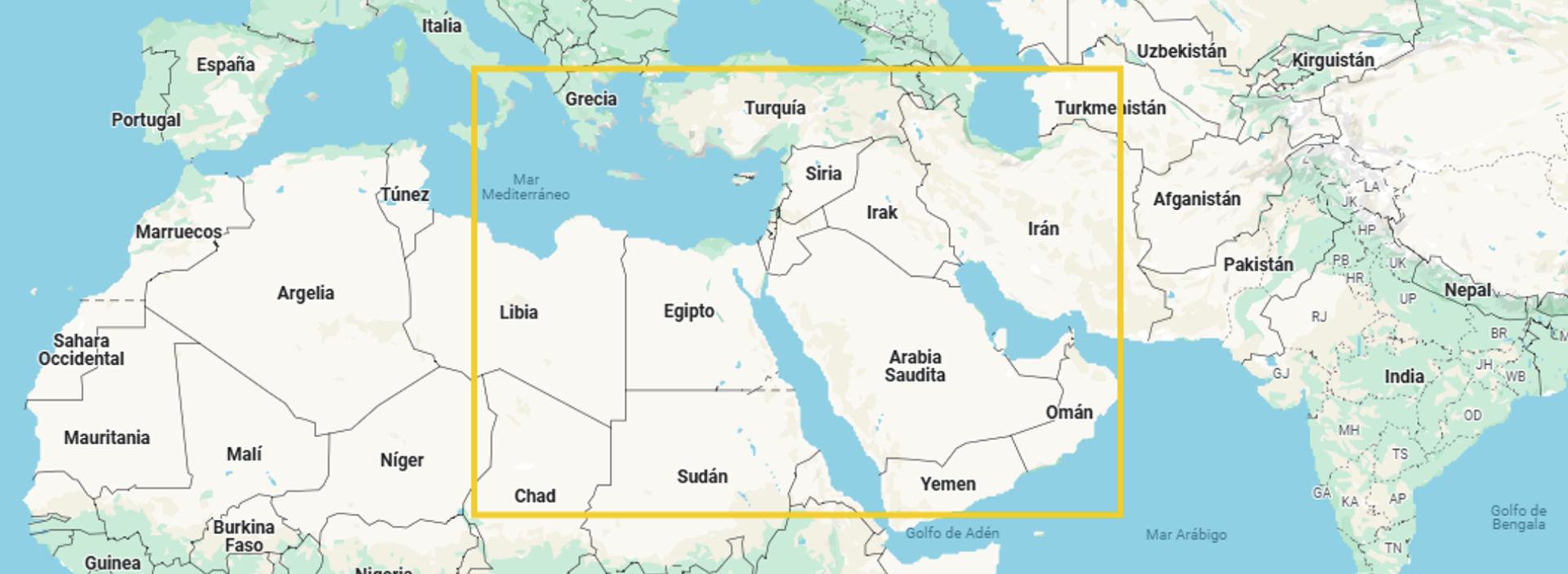 Mapa Medio Oriente