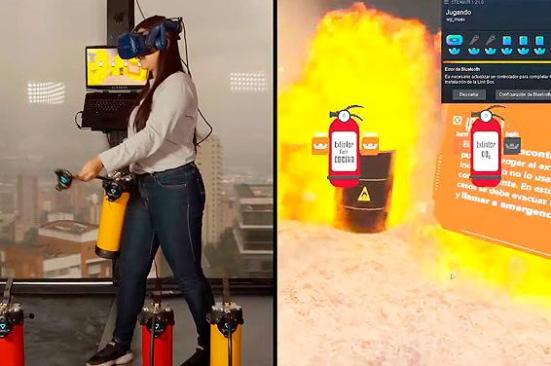 Realidad virtual para simular riesgos labores