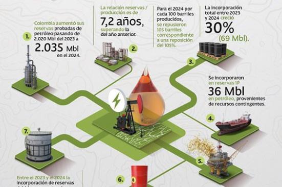 El petróleo alcanzó un horizonte de 7,2 años en reservas probadas: MinMinas y ANH