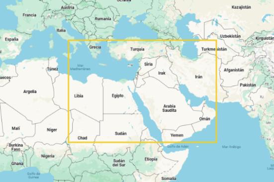 Mapa Medio Oriente